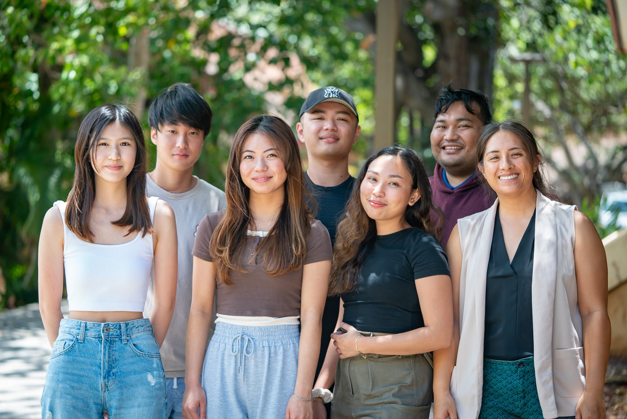 College students huddle