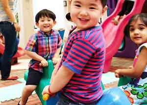 Children playing in class