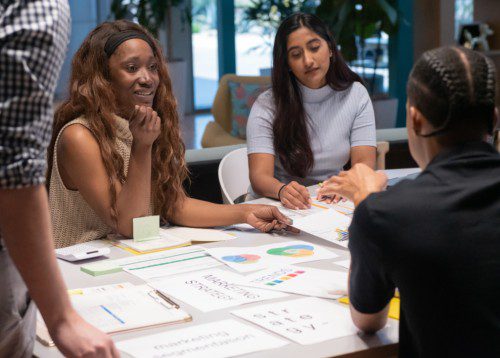 women in meeting