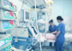 Operating room. two nurses in the background